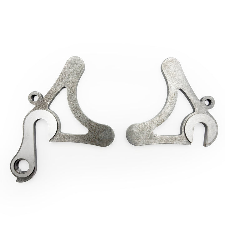 US-made rear vertical dropouts by Ira Ryan - tab style - 1 eyelet w/stainless faces