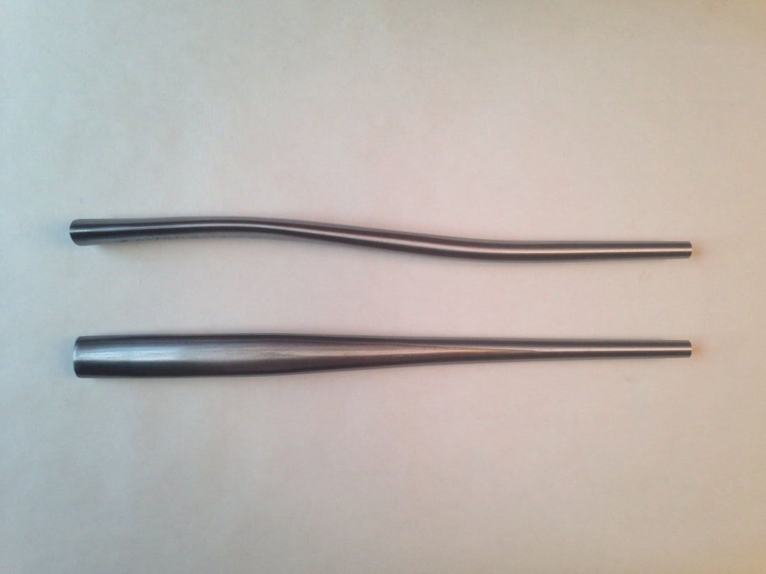 Columbus Zona butted 'cross S-bend chainstays - oval/round - 24 OD - .8/.6 wall - length = 425 for bicycle frame building